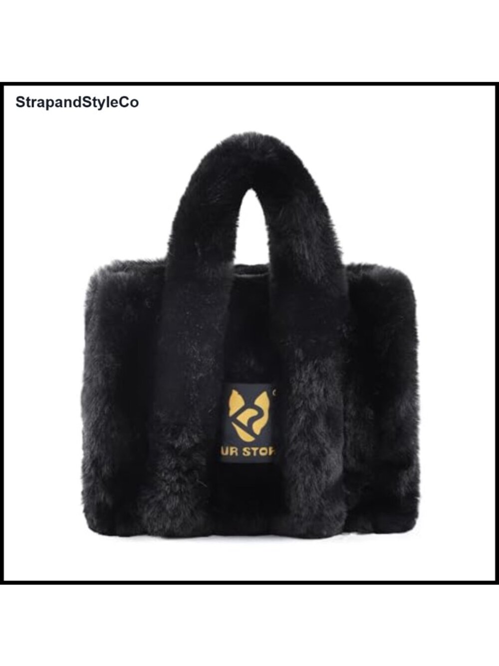 Large Plush Faux Fur Tote Bag Fuzzy Shoulder Handbag Big Capacity Satchel
